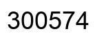 Number 300574 black image