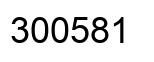 Number 300581 black image