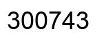 Number 300743 black image