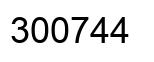 Number 300744 black image