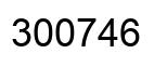 Number 300746 black image