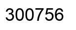 Number 300756 black image