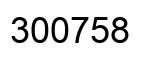Number 300758 black image