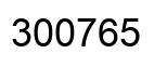 Number 300765 black image