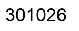 Number 301026 black image