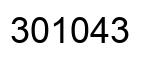Number 301043 black image