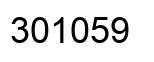 Number 301059 black image