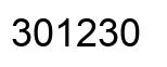 Number 301230 black image