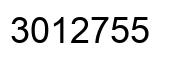 Number 3012755 black image