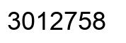Number 3012758 black image