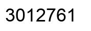 Number 3012761 black image