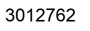Number 3012762 black image