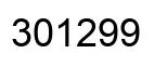 Number 301299 black image