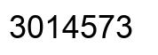 Number 3014573 black image