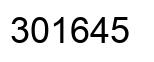 Number 301645 black image