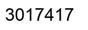 Number 3017417 black image