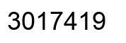 Number 3017419 black image
