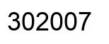 Number 302007 black image