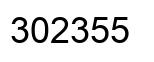 Number 302355 black image