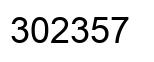 Number 302357 black image