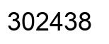 Number 302438 black image