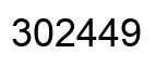 Number 302449 black image