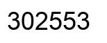 Number 302553 black image
