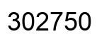 Number 302750 black image