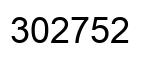 Number 302752 black image