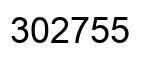 Number 302755 black image