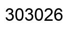 Number 303026 black image