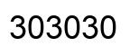 Número 303030 imagen negro