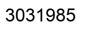 Number 3031985 black image