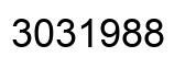 Number 3031988 black image