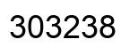 Number 303238 black image