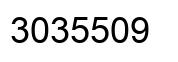 Number 3035509 black image