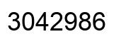 Number 3042986 black image