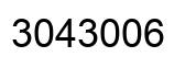 Number 3043006 black image