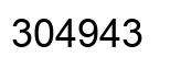 Number 304943 black image