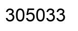 Number 305033 black image