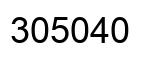 Number 305040 black image