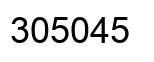 Number 305045 black image
