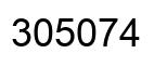 Number 305074 black image