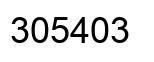 Number 305403 black image