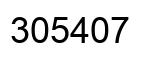 Number 305407 black image