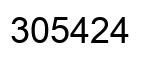 Number 305424 black image