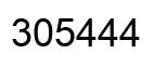 Number 305444 black image