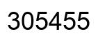 Number 305455 black image