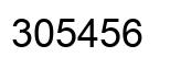 Number 305456 black image