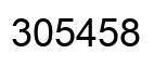 Number 305458 black image